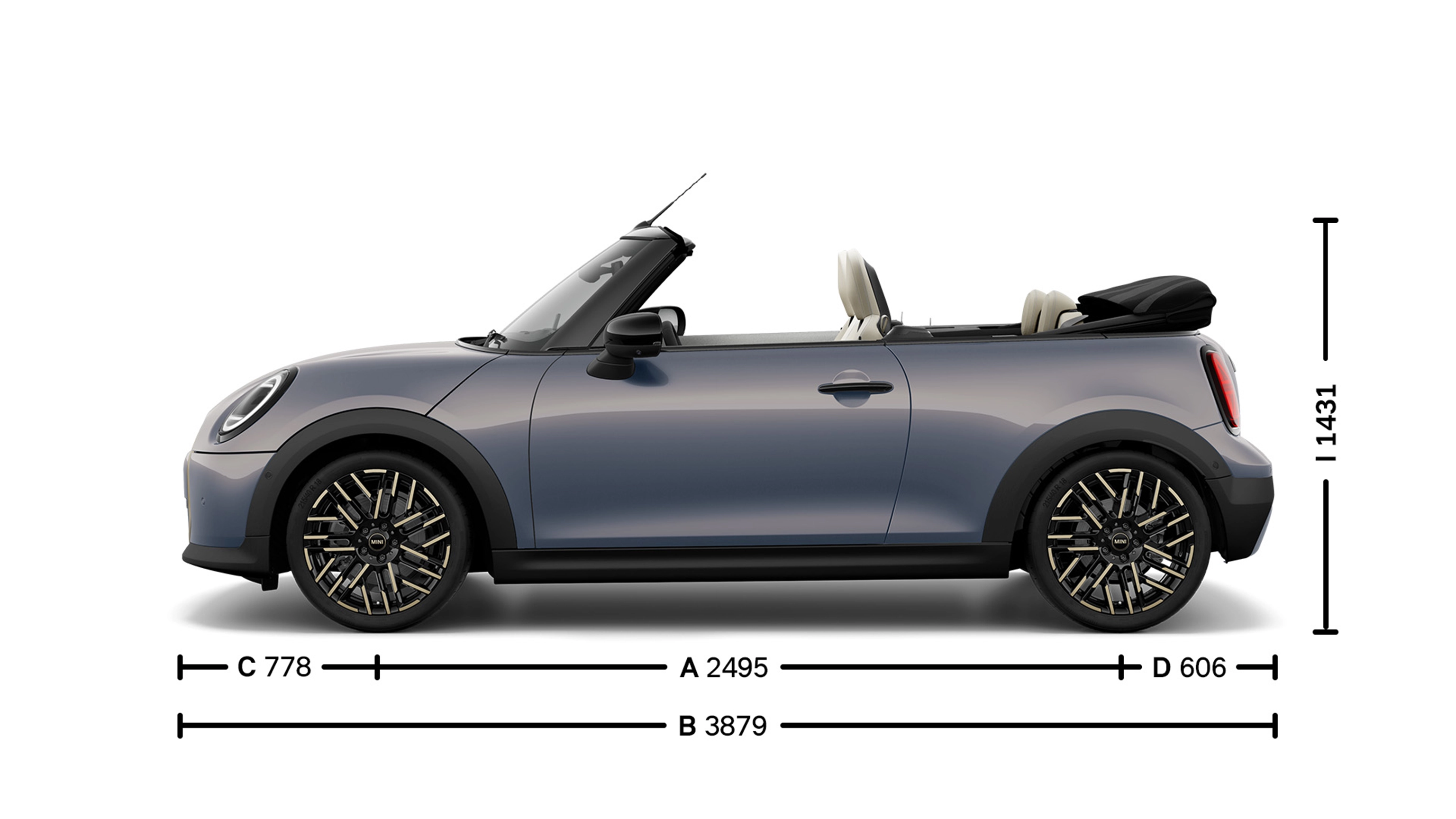 MINI Cooper Cabrio - dimensões - imagem de apresentação