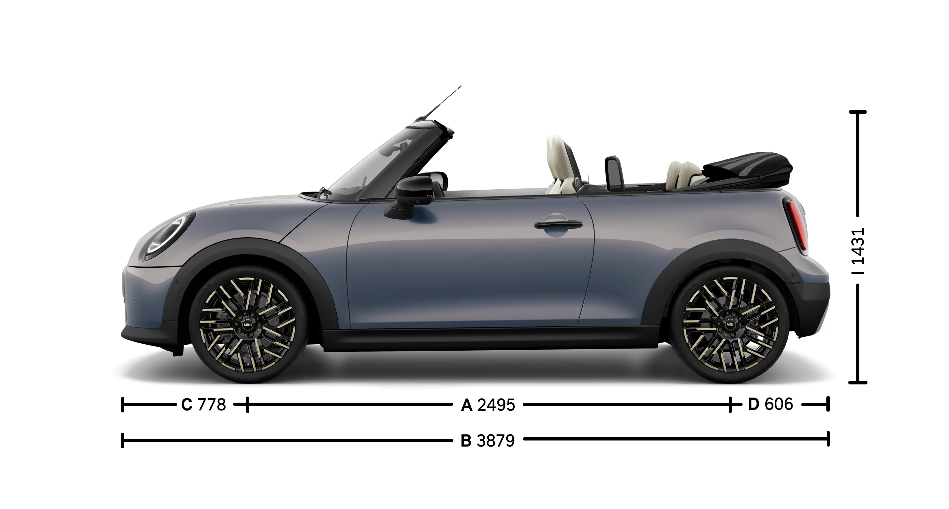 MINI Cooper Cabrio - dimensões - imagem de apresentação