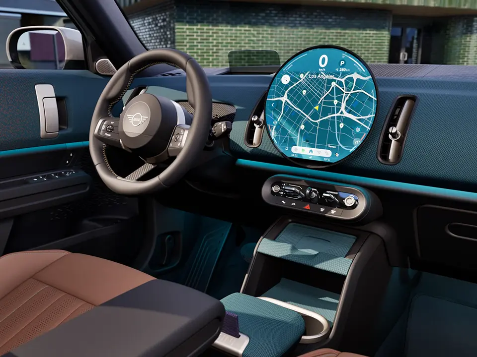 MINI Countryman - interior - cockpit com painel de instrumentos central oled